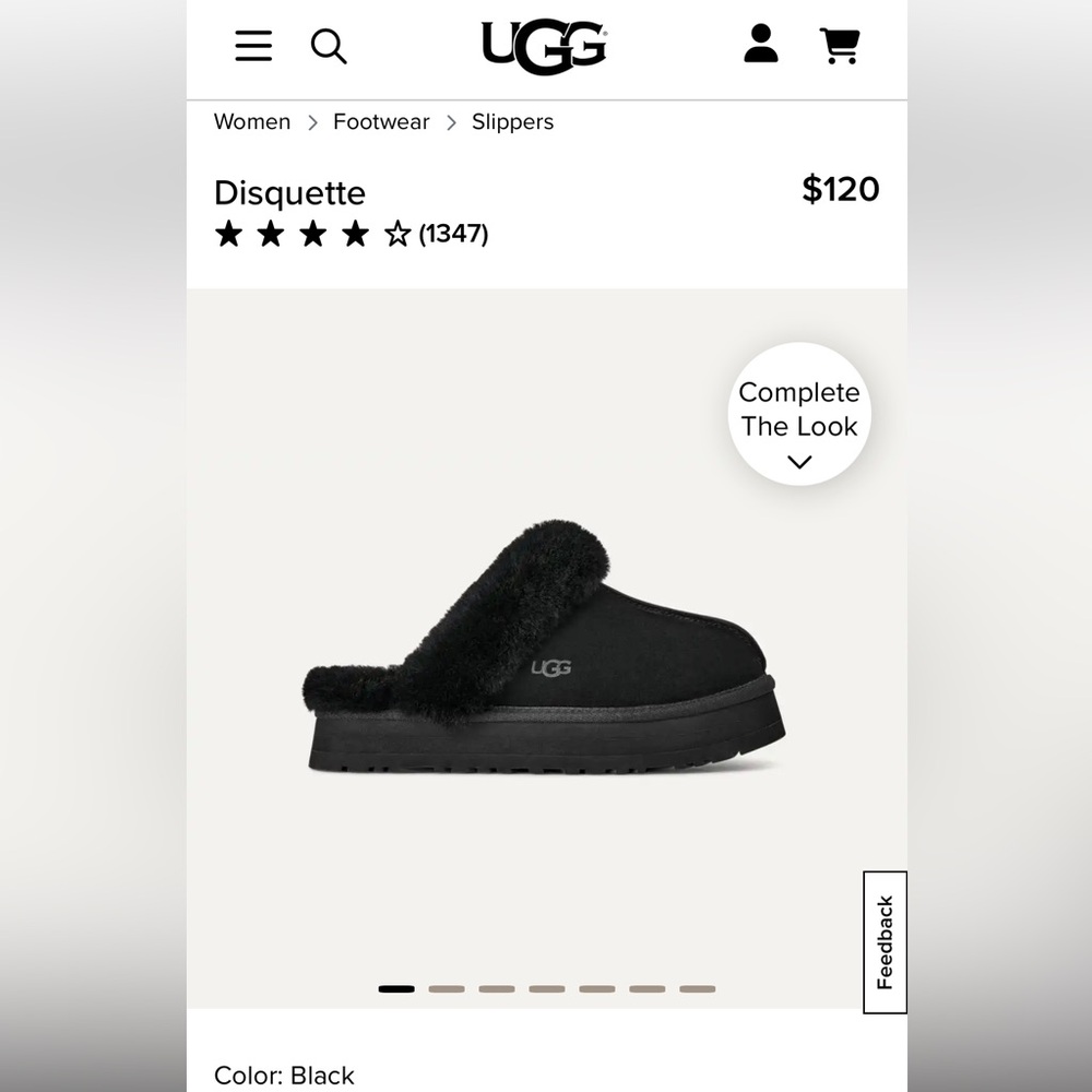 UGG Disquette Women's Slippers in Black